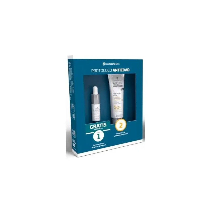 PACK HELIOCARE AGE ACTIVE FLUID + HYALUBOOST SERUM