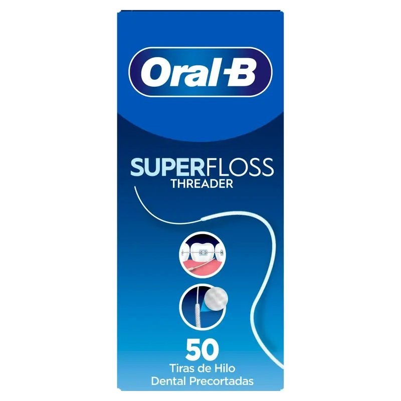 ORAL-B SUPERFLOSS SEDA DENTAL MENTA 50 UNIDADES