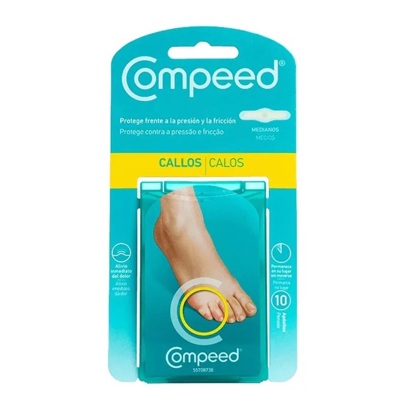 COMPEED CALLOS HIDROCOLOIDE TALLA MEDIANA 10 UNIDADES