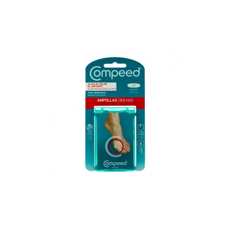 COMPEED AMPOLLAS HIDROCOLOIDE TALLA PEQUEÑA 6 UNIDADES