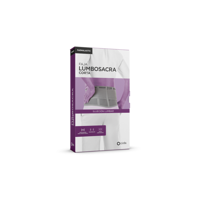 FAJA LUMBOSACRA CORTA FARMALASTIC 1 UNIDAD TALLA GRANDE/EXTR