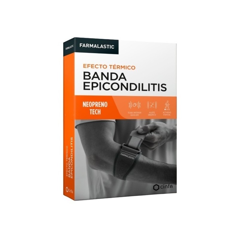 CODERA BANDA EPICONDILITIS FARMALASTIC NEOPRENO TECH 1 UNIDA
