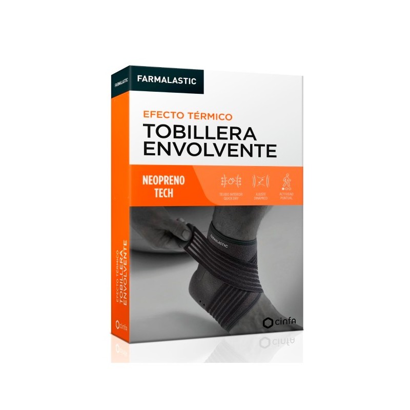 TOBILLERA ENVOLVENTE FARMALASTIC NEOPRENO TECH 1 UNIDAD TALL