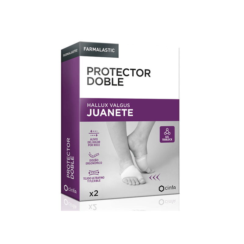 PROTECTOR DOBLE JUANETE FARMALASTIC 2 UNIDADES TALLA UNICA