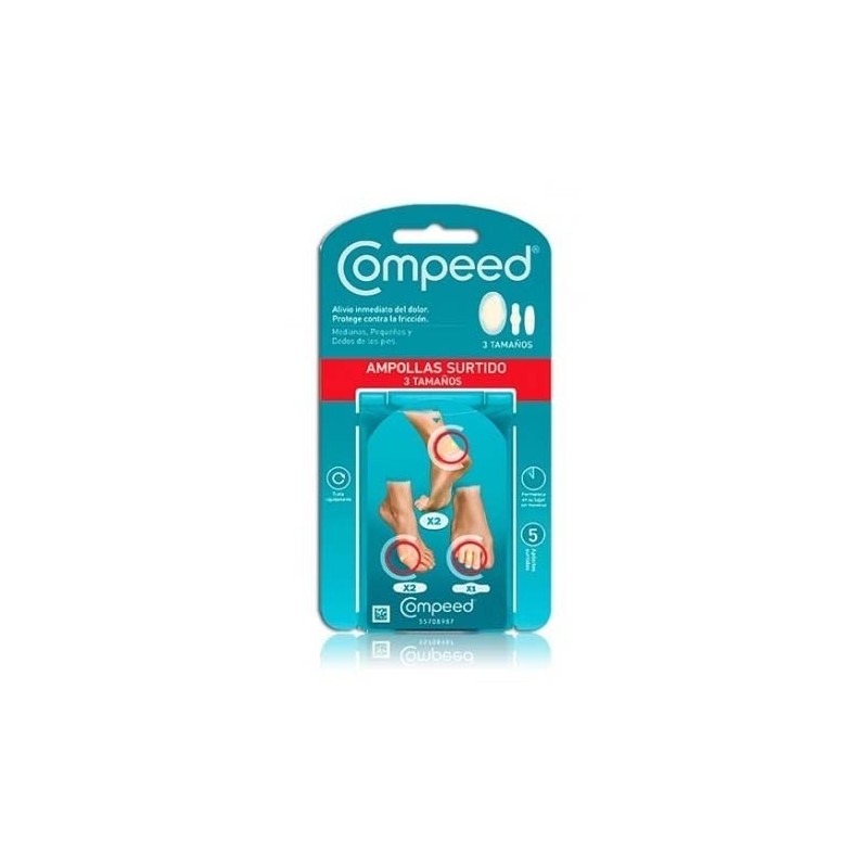 COMPEED AMPOLLAS HIDROCOLOIDE PACK MIXTO 5 UNIDADES