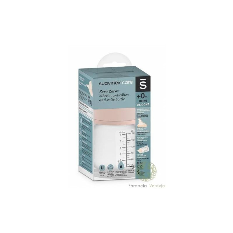 BIBERON ANTICOLICO TETINA LACTANCIA SILICONA MIXTA SUAVINEX