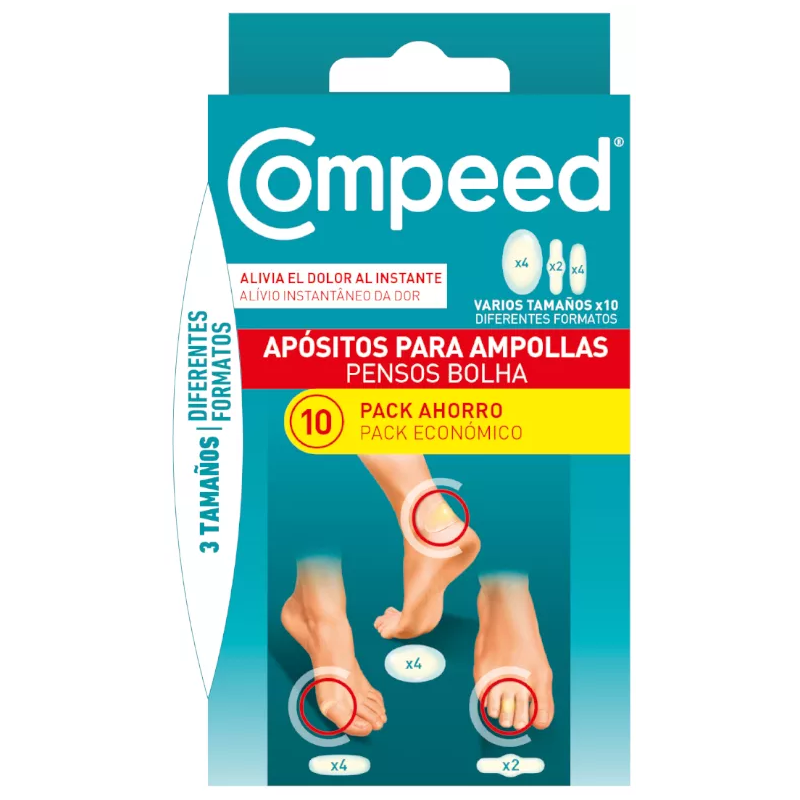COMPEED AMPOLLAS  SURTIDO 3 TAMAÑOS 10 UNIDADES PACK AHORRO