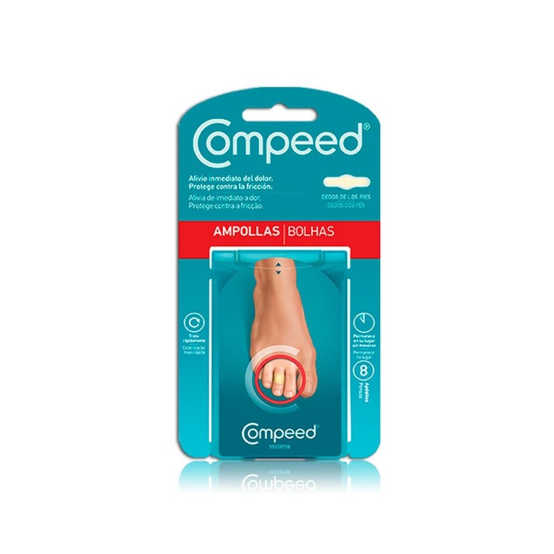 COMPEED AMPOLLAS HIDROCOLOIDE DEDOS PIES 8 UNIDADES