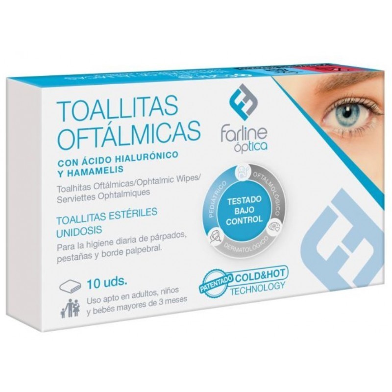 FARLINE OPTICA TOALLITAS OFTALMICAS AH COLD&HOT  10 UNIDADES