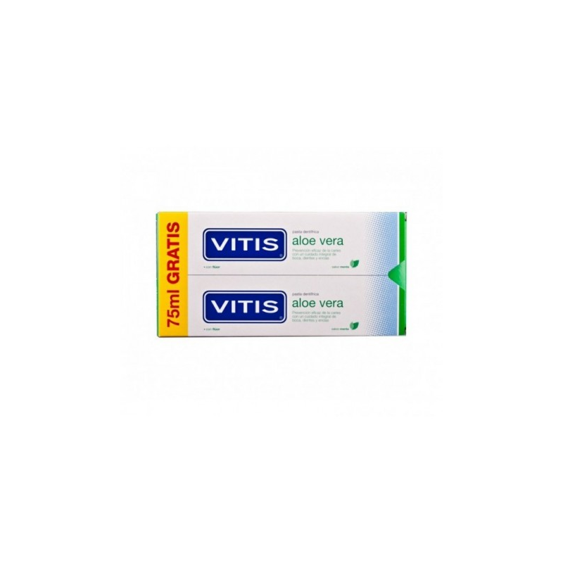 VITIS ALOE VERA PASTA DENTIFRICA  2 ENVASES 150 ml SABOR MAN