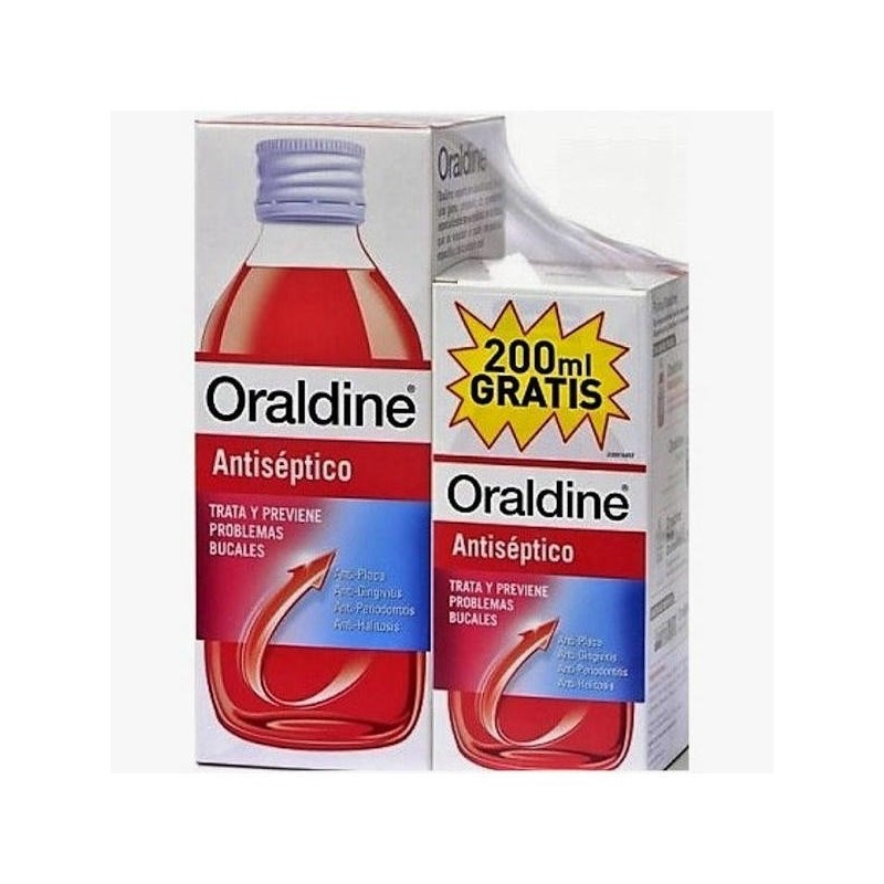 ORALDINE ANTISEPTICO  1 ENVASE 400 ml + 1 ENVASE 200 ml PACK