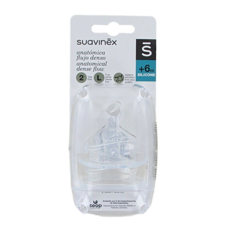 TETINA SILICONA ANATOMICA SUAVINEX TALLA 2 L 2 UNIDADES