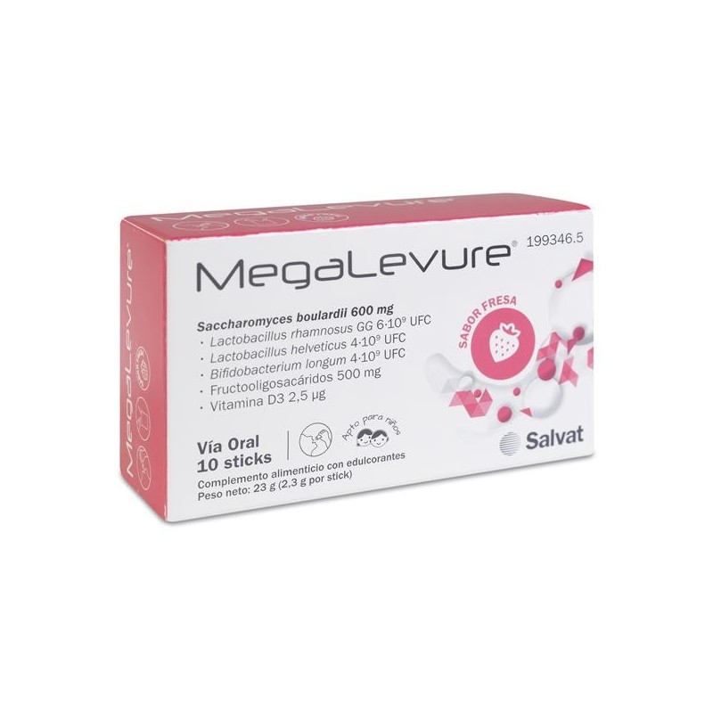 MEGALEVURE RESET  10 STICKS 2,3 g SABOR FRESA
