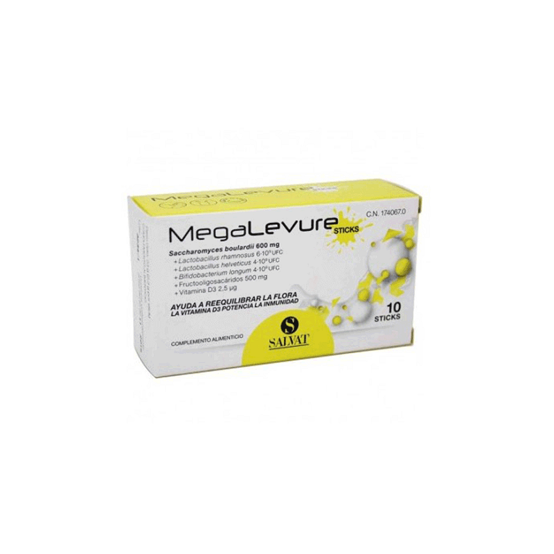 MEGALEVURE RESET  10 STICKS 2,3 g SABOR PLATANO
