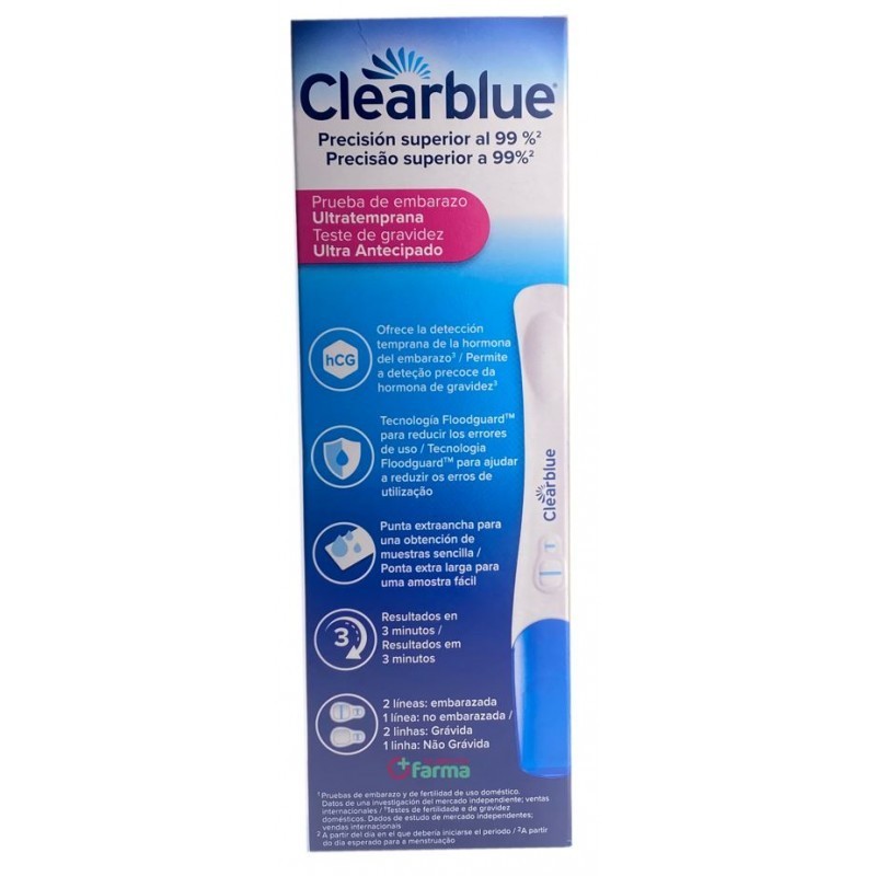 TEST DE EMBARAZO ULTRATEMPRANA CLEARBLUE 1 UNIDAD