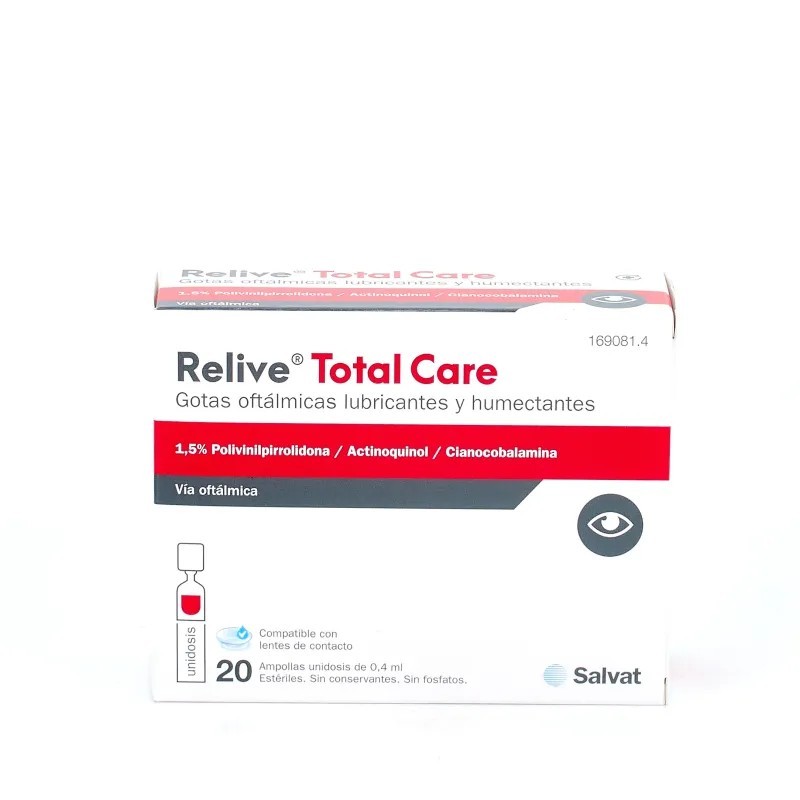 RELIVE TOTAL CARE GOTAS OFTALMICAS ESTERIL  20 MONODOSIS 0,4